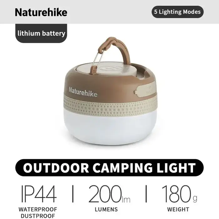 Naturehike – lampe de Camping Rechargeable pour tente de Camping en plein air, avec 5 Modes d'éclair