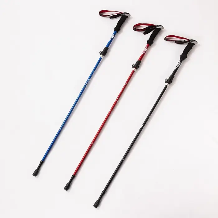 Bâton de randonnée pliable portable d'extérieur
