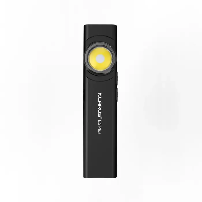 Lampe torche EDC magnétique ultra-mince à triple lumière rechargeable TYPE-C E5-PLUS Klarus avec batterie intégrée de 500 mAh