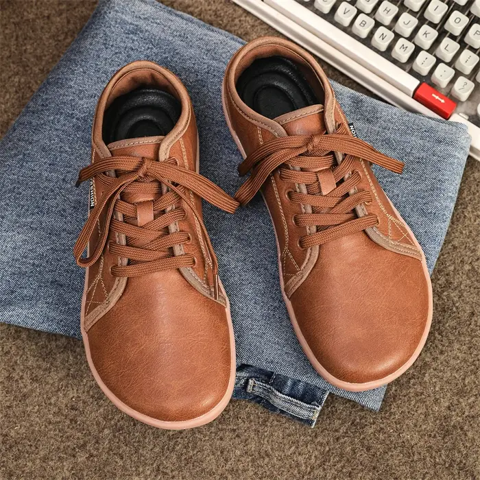 Chaussures minimalistes taille 37-48 hommes et femmes bout large pieds nus décontracté en cuir artificiel