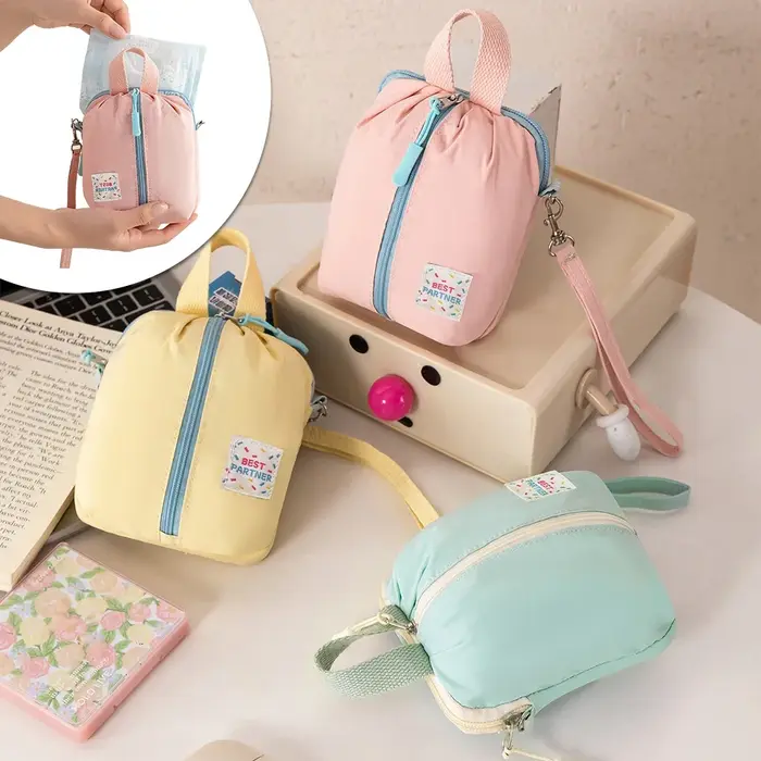 Sac de rangement compact pliable Macaron