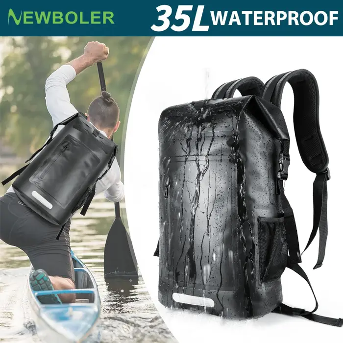 NEWBOLER Sac étanche pour randonnée, kayak, canoë, natation, camping, résistant à l'eau, grande capa