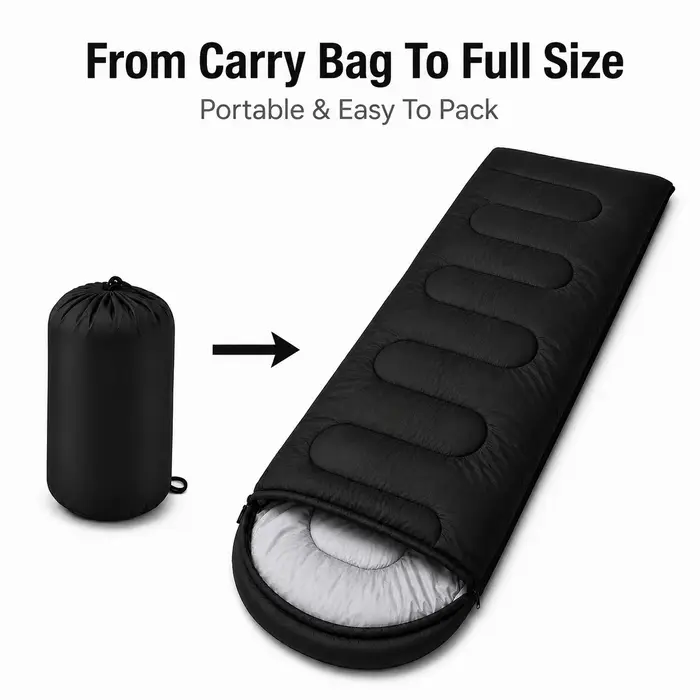 Sac de couchage portable pour l'extérieur