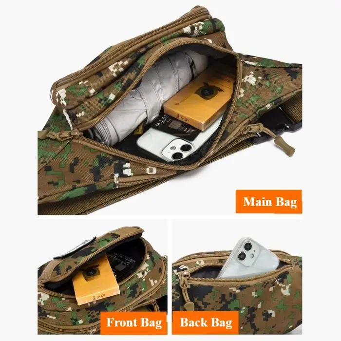 Sac banane d'alpinisme de Camouflage pour hommes et femmes