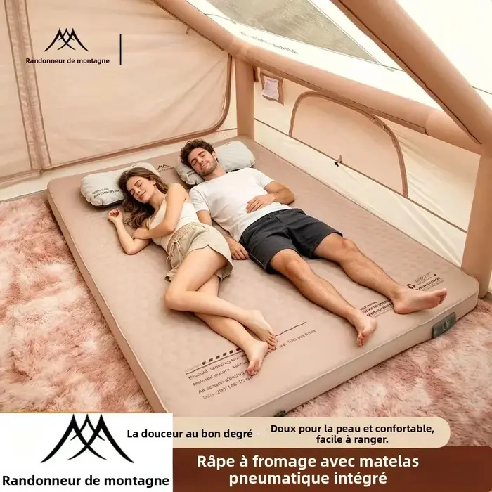 Nouveau matelas gonflable Mountainhiker édition améliorée 10 cm de hauteur avec sac de rangement