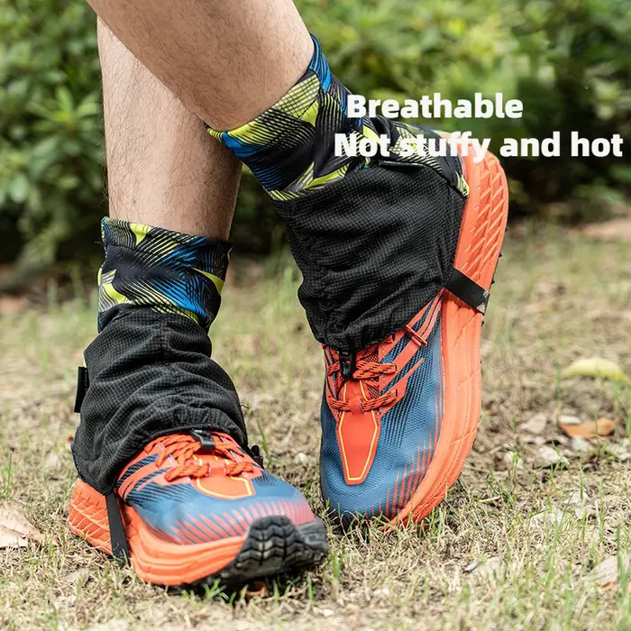 Guêtres de Trail Unisexe Hautes Réfléchissantes Anti-Sable pour Triathlon, Marathon, Randonnée et Protection Extérieure