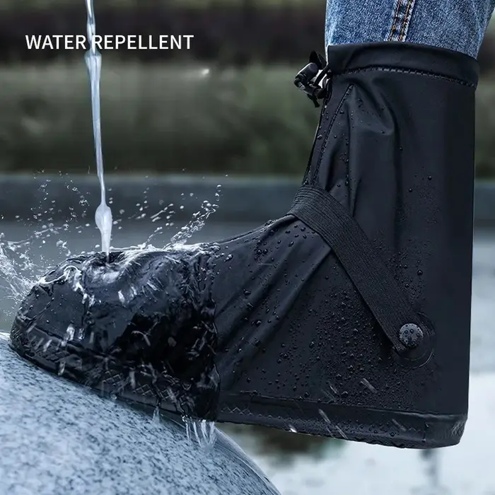 Couvre-chaussures imperméables réutilisables antidérapants pour cyclisme et randonnée
