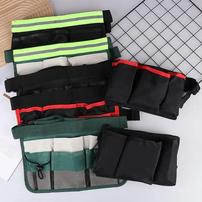 Sac de taille pour outils, poche de taille pour travail en plein air, pochette de rangement pour outils à main, sacs à outils pour matériel, sac de poche pour outils de jardinage pour électricien