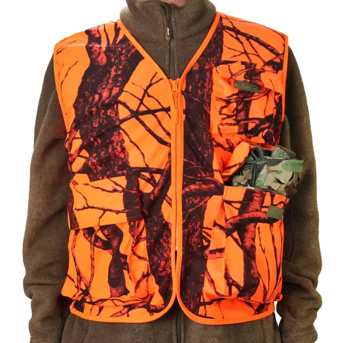GUGULUZA M-4XL gilet extérieur pour hommes randonnée pêche chasse Orange multi-poches gilet séchage 