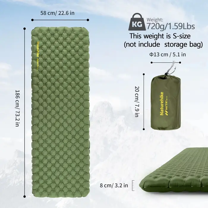 Naturehike – matelas de Camping ultraléger et pliable, de haute valeur R, pour la plage, pour la ran