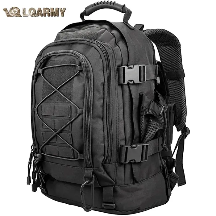 LQARMY 60L sac à dos tactique militaire sac à dos d'assaut de l'armée en plein air 3 jours sac à dos de voyage extensible randonnée Molle Bug Out sac