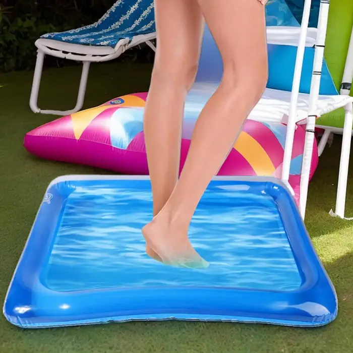 Bassin de rinçage des pieds gonflable portable pour entrée de piscine
