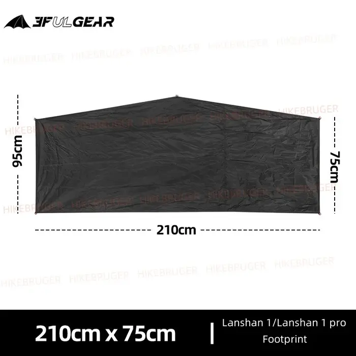 3F UL GEAR Lanshan 1/2 Tapis de sol pour tente 20D, accessoires de camping en plein air, tapis ultra