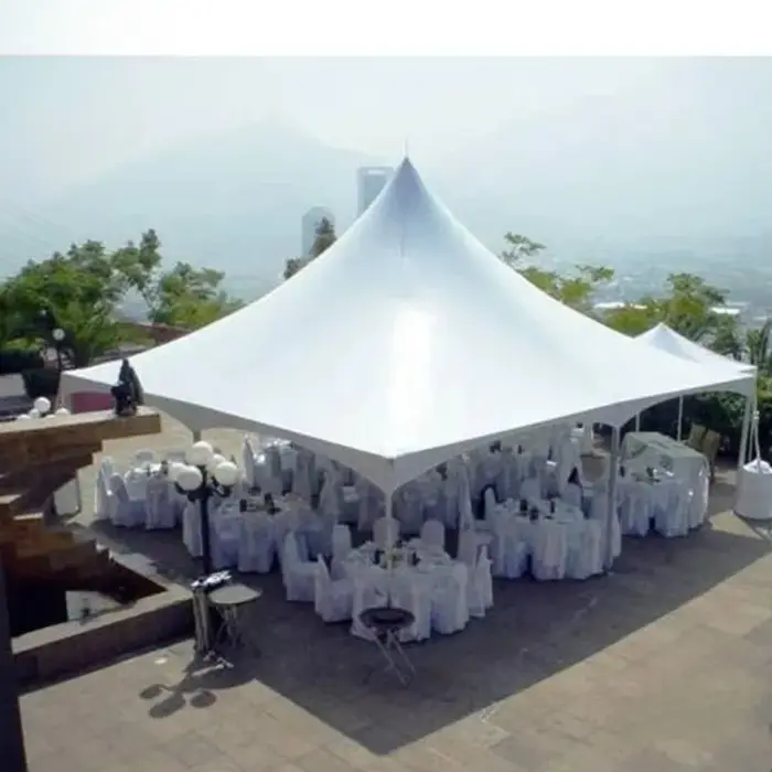 Tente Pagode en PVC Blanc avec Structure en Alliage d'Aluminium Personnalisée pour Événements