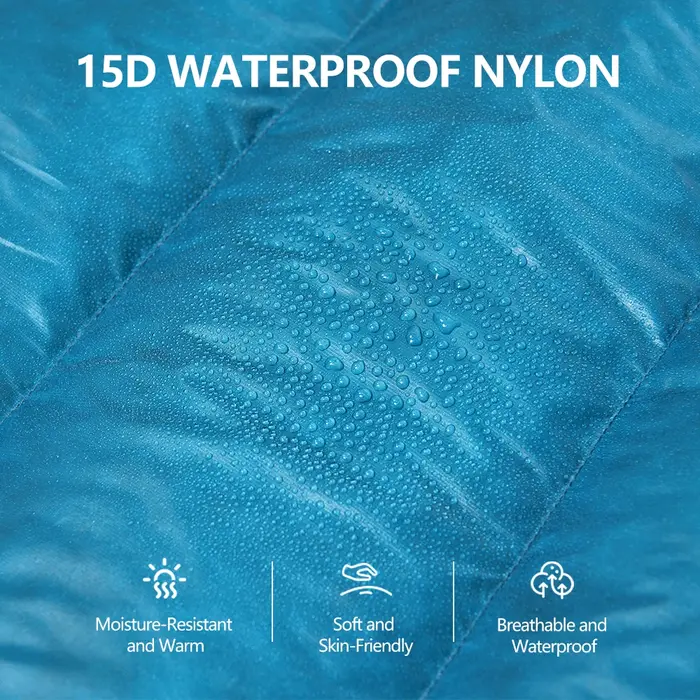 WIDESEA 800FP couette de couchage en duvet de canard 500G remplissage 15D tissu en Nylon sac