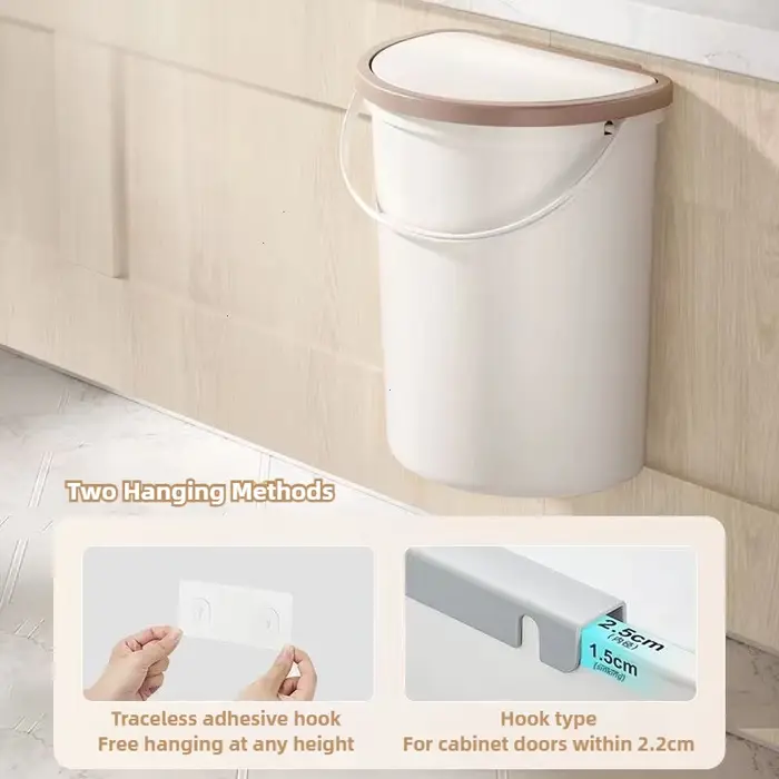 Poubelle 6L/10L avec couvercle pour camping-car