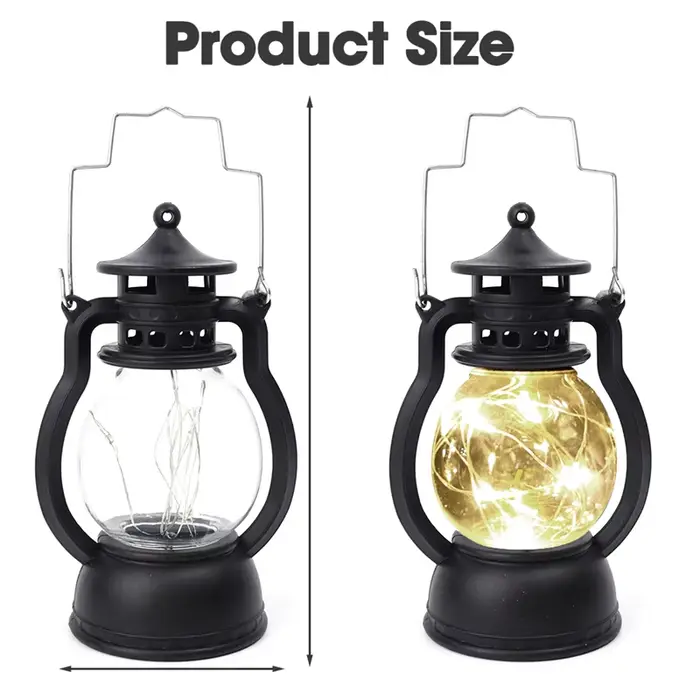 LED rétro lampe Portable Camping en plein air lanterne dynamique flamme lumière alimenté par batterie tente
