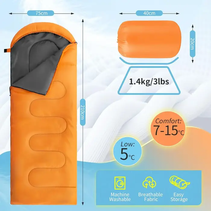 Sac de couchage de camping ultraléger 4 saisons
