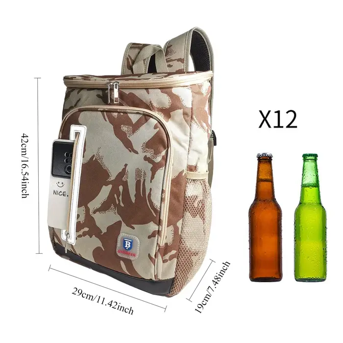 20L sac à dos thermique extérieur pique-nique vin bière sac isotherme étanche Camping boisson réfrigérateur isolé nourriture frais sac à déjeuner