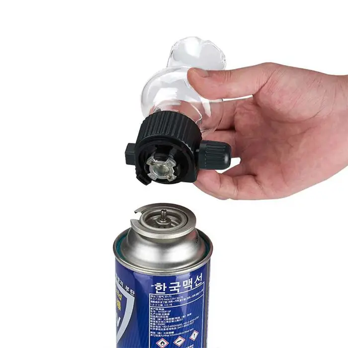 Lampe à gaz de tente extérieure vintage pour cartouche de gaz – Lanterne à gaz compacte avec faible consommation de gaz