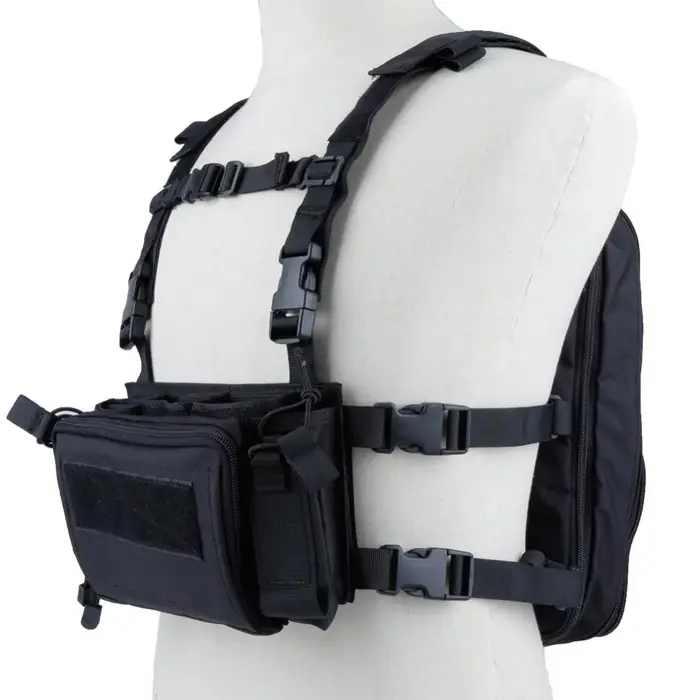 Sac d'alpinisme en plein air de l'armée unisexe Flatpack D3 Plus sac à dos d'hydratation plate-forme de poitrine gilet fusil AK M4 cintre utilitaire pochette ventrale