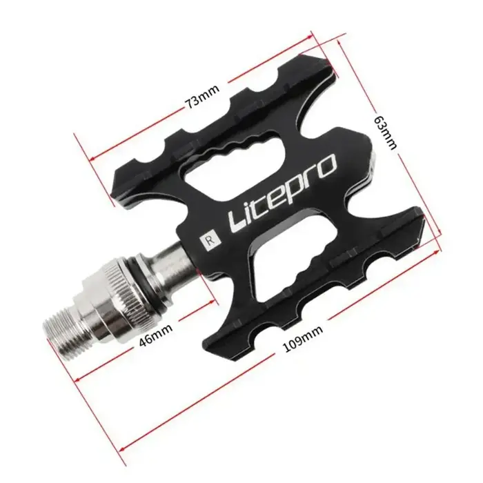 Litepro pédale de vélo ultralégère à dégagement rapide en alliage d'aluminium vélo pliant repose-pie