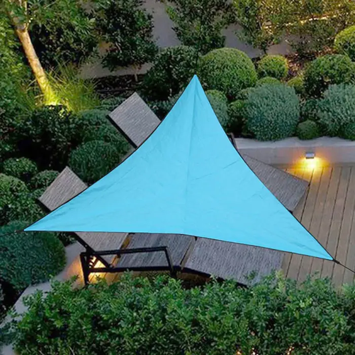 6x6x6 m Triangle abri solaire résistant à l'eau pare-soleil voile auvent Camping tente bâche imperméable parasol