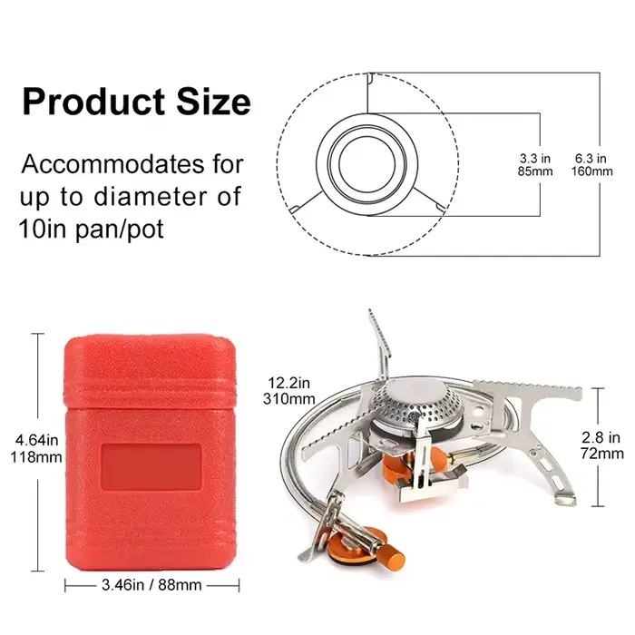 Réchaud à gaz de Camping Portable et pliable