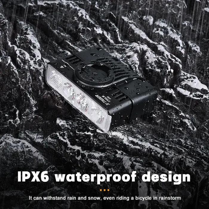 X-TIGER Vélo de route Sunshine TYPE-C développements port 5000 mAh IPX6 étanche Avec support de comp