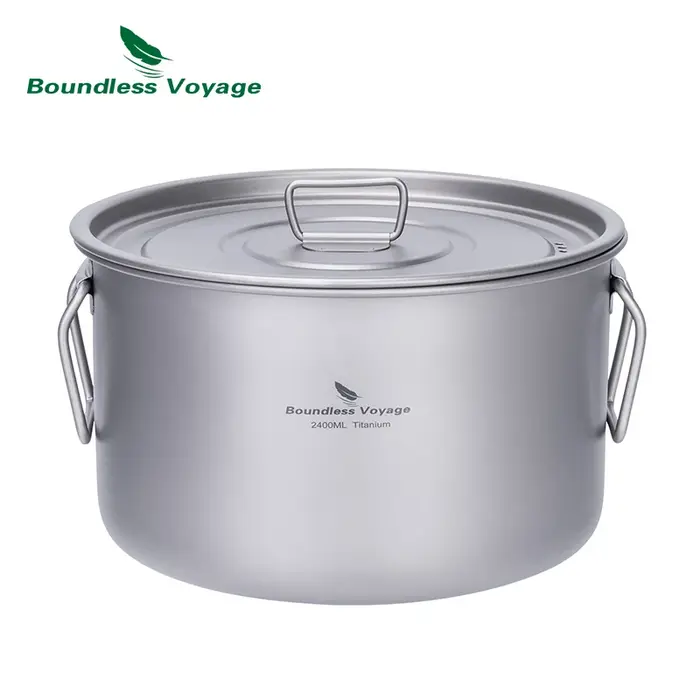 Pot en titane léger pour Voyage sans limites, ensemble de cuisine Portable en plein air, Pot de sac