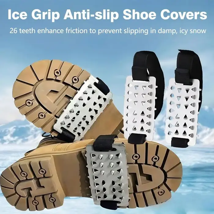 Crampons à glace réglables chaussures crampons à glace taquets à glace de Traction de neige avec den