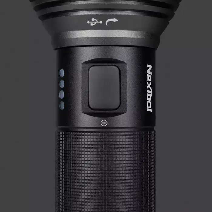 Lampe torche puissante NexTool pour l'extérieur, 2000lm, LED rechargeable, 380m, étanche IPX7, 5 mod