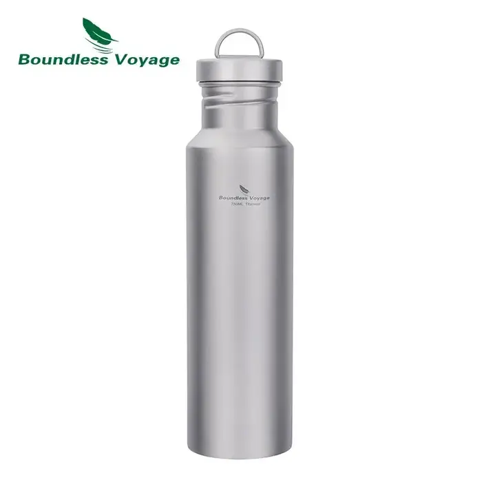 Bouteille d'eau en titane Voyage sans limites avec couvercle, bouteille de Sport réutilisable anti-f