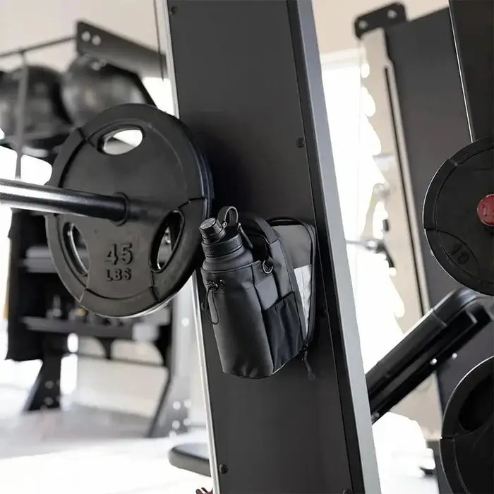 Sac de sport magnétique grande capacité avec poche pour téléphone, pochette portable pour bouteille d'eau, organisateur d'accessoires de gym