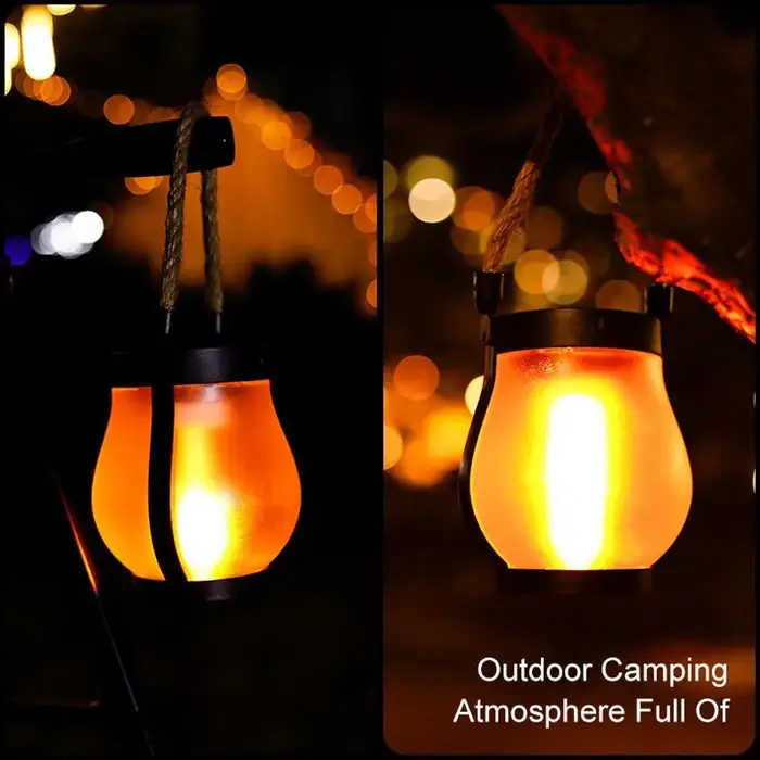 Lampe de Camping lumières de flamme solaire lanterne de jardin lumière LED scintillante décor de cour décoratif avec
