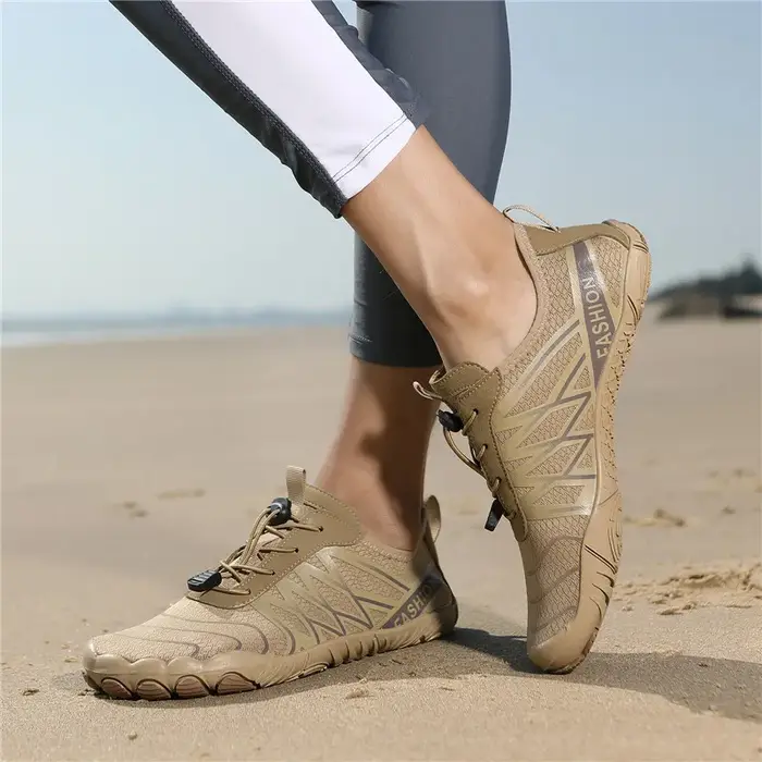 Chaussures de sport aquatiques respirantes kaki antidérapantes pour la randonnée