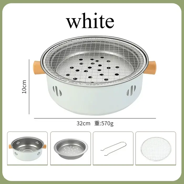 Poêle à Barbecue Portable polyvalente, poêle de table avec filet de gril, parfait pour le Camping en