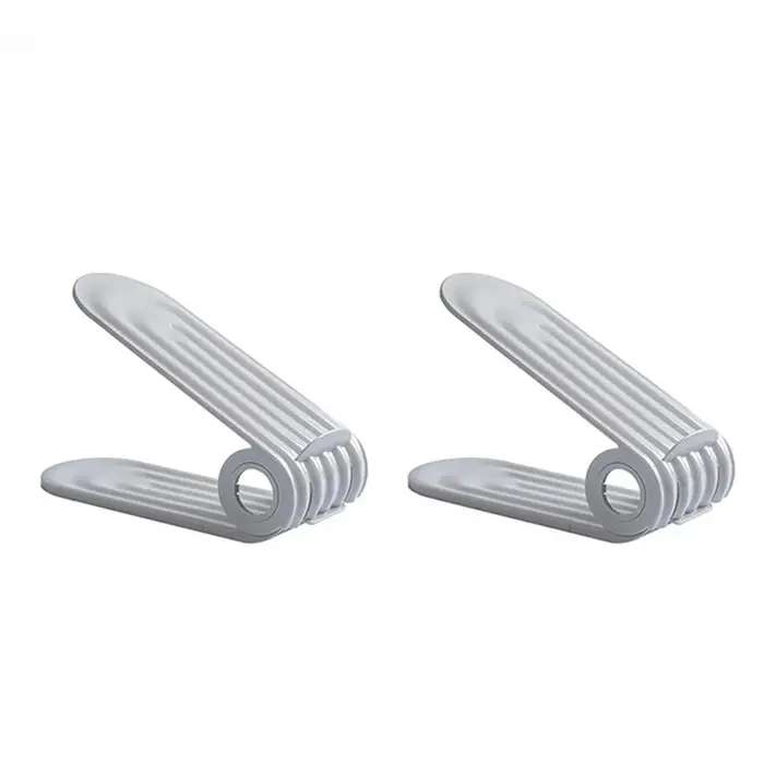 Lot de 10 organiseurs de chaussures, support réglable pour chaussures, empileur de chaussures double