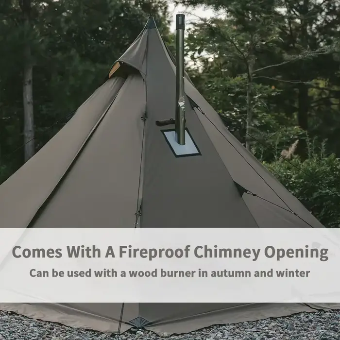 Tente pyramidale Naturehike 2025, tente de camping Ranch Fire, tente d'extérieur multi-mode, ignifug