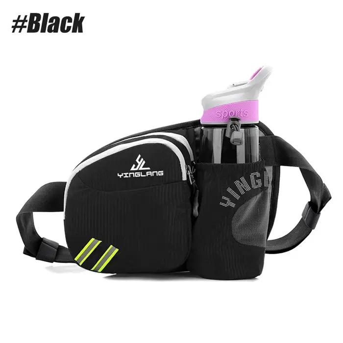 Sac banane avec porte-bouteille d'eau, sac banane avec poches multiples, sac banane décontracté de g