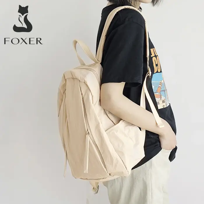 Sac à dos en tissu de coton imperméable pour femme