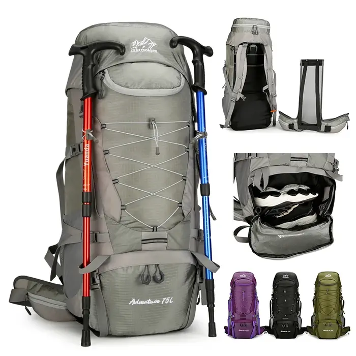 Sac à dos d'alpinisme en plein air avec housse de pluie voyage Camping randonnée Trekking escalade sac à dos chaussures sac à dos d'hydratation de poche