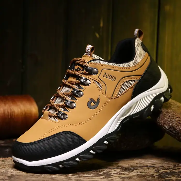Chaussures de randonnée imperméables en cuir PU pour hommes