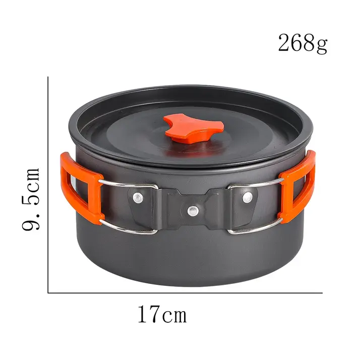 Ustensiles de cuisine de Camping, Pot pliant de cuisine en plein air, équipement en alliage d'aluminium, ustensiles de voyage, cuisine randonnée pique-nique Barbecue
