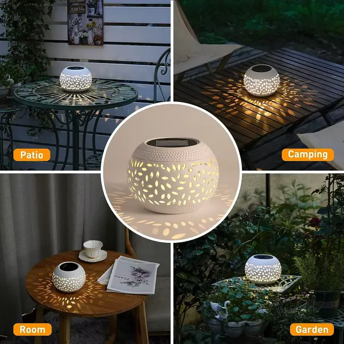 Lanternes de table solaires extérieures imperméables-lampe LED lampes
