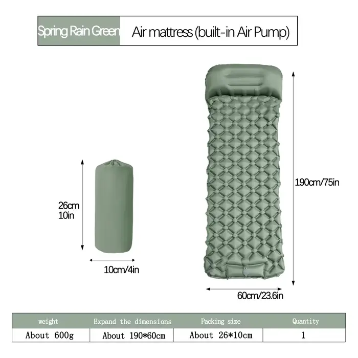 Matelas de camping gonflable ultra confortable