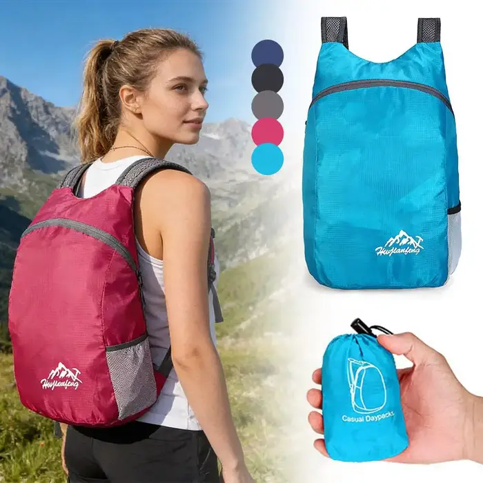 Sac pliable ultraléger pour hommes et femmes, sac à dos étanche de grande capacité, sacs de voyage portables légers, sac à dos de sport de plein air