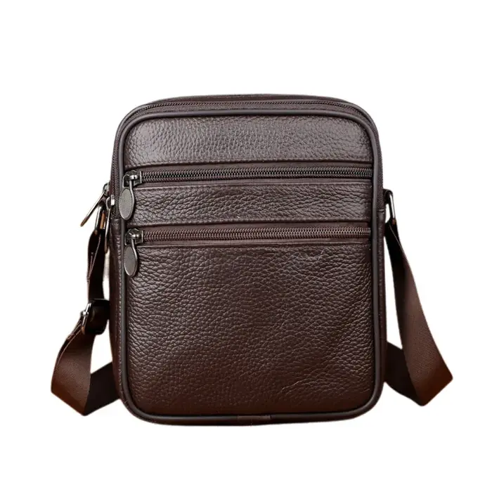 Sac à bandoulière pour homme en cuir véritable