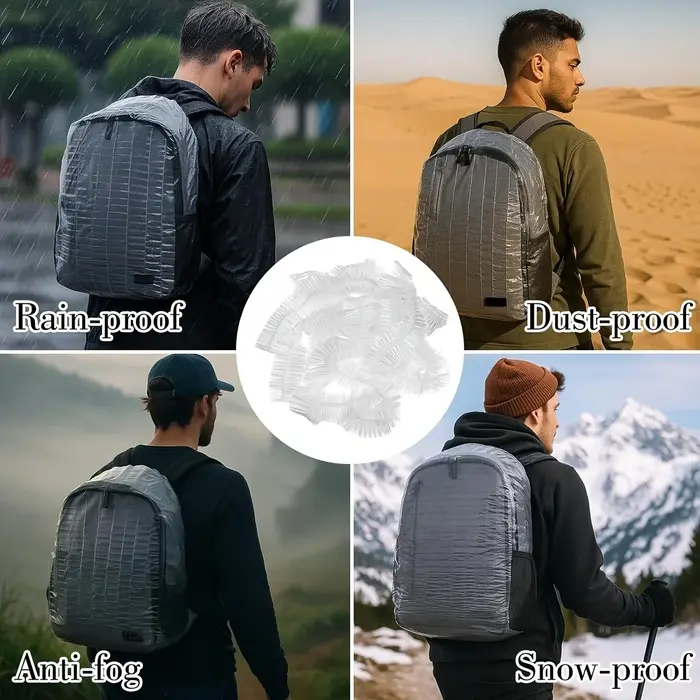 10 housses de pluie, adaptées aux sacs à dos, housses de pluie jetables légères avec protection élastique, spécialement conçues pour Ba