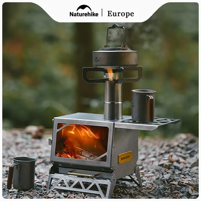 Naturehike poêle à bois Portable pliable en acier inoxydable
